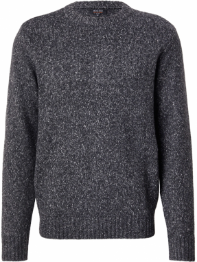 INDICODE JEANS Sveter 'Gro'  čierna melírovaná
