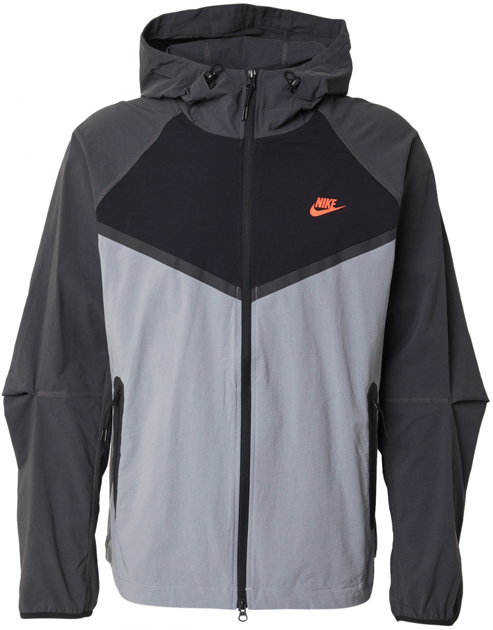 Nike Sportswear Prechodná bunda  antracitová / svetlosivá / tmavosivá / oranžová