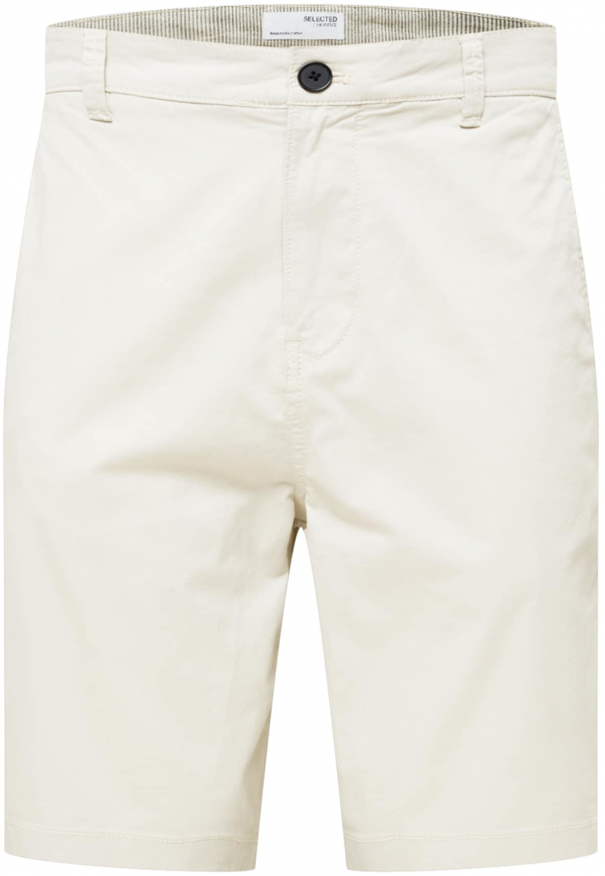 SELECTED Chino nohavice  šedobiela