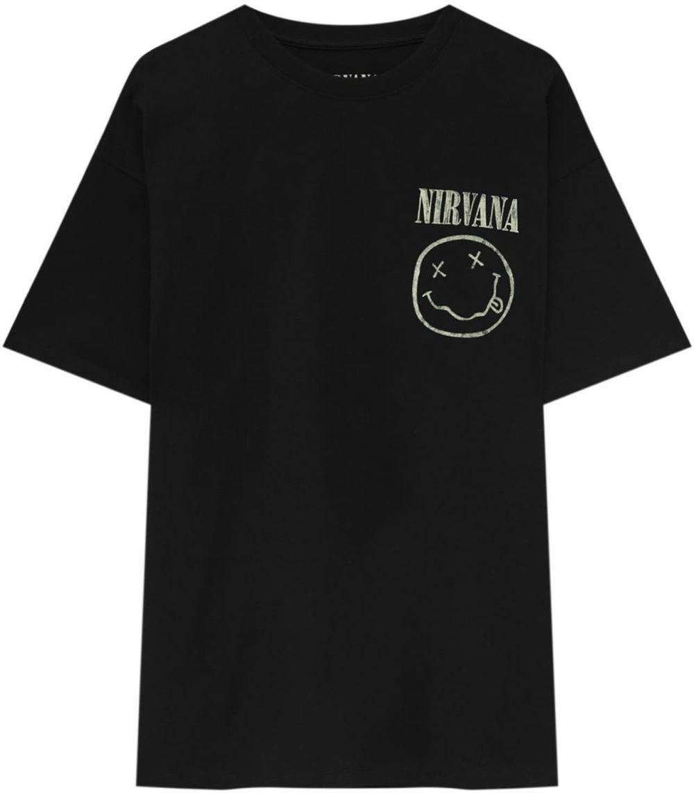Pull&Bear Tričko  čierna / biela