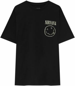 Pull&Bear Tričko  čierna / biela