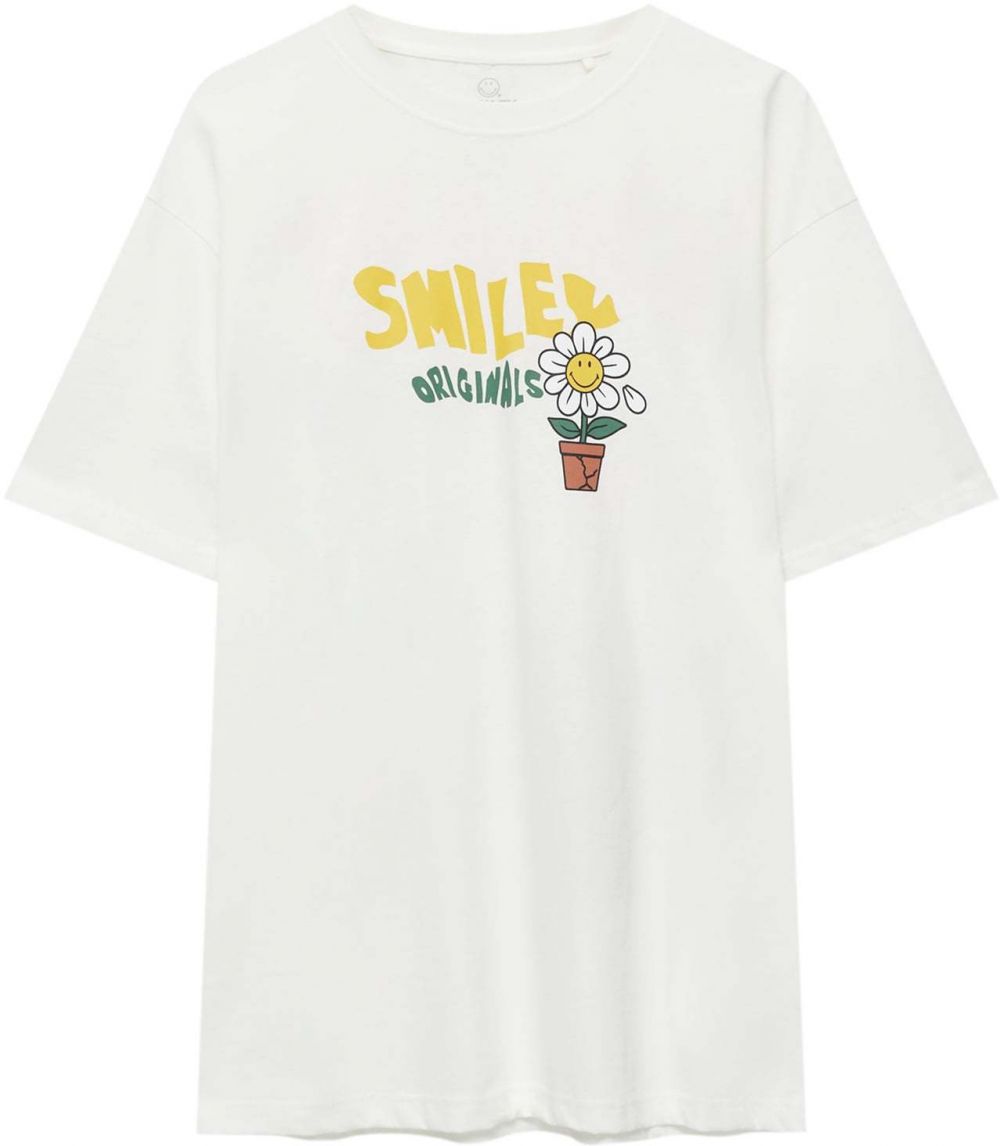 Pull&Bear Tričko  žltá / trávovo zelená / čierna / biela
