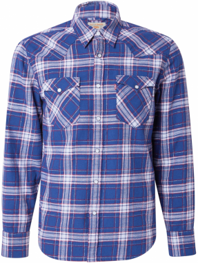 LEVI'S ® Košeľa 'Barstow Western Standard Shirt'  kobaltovomodrá / červená / biela