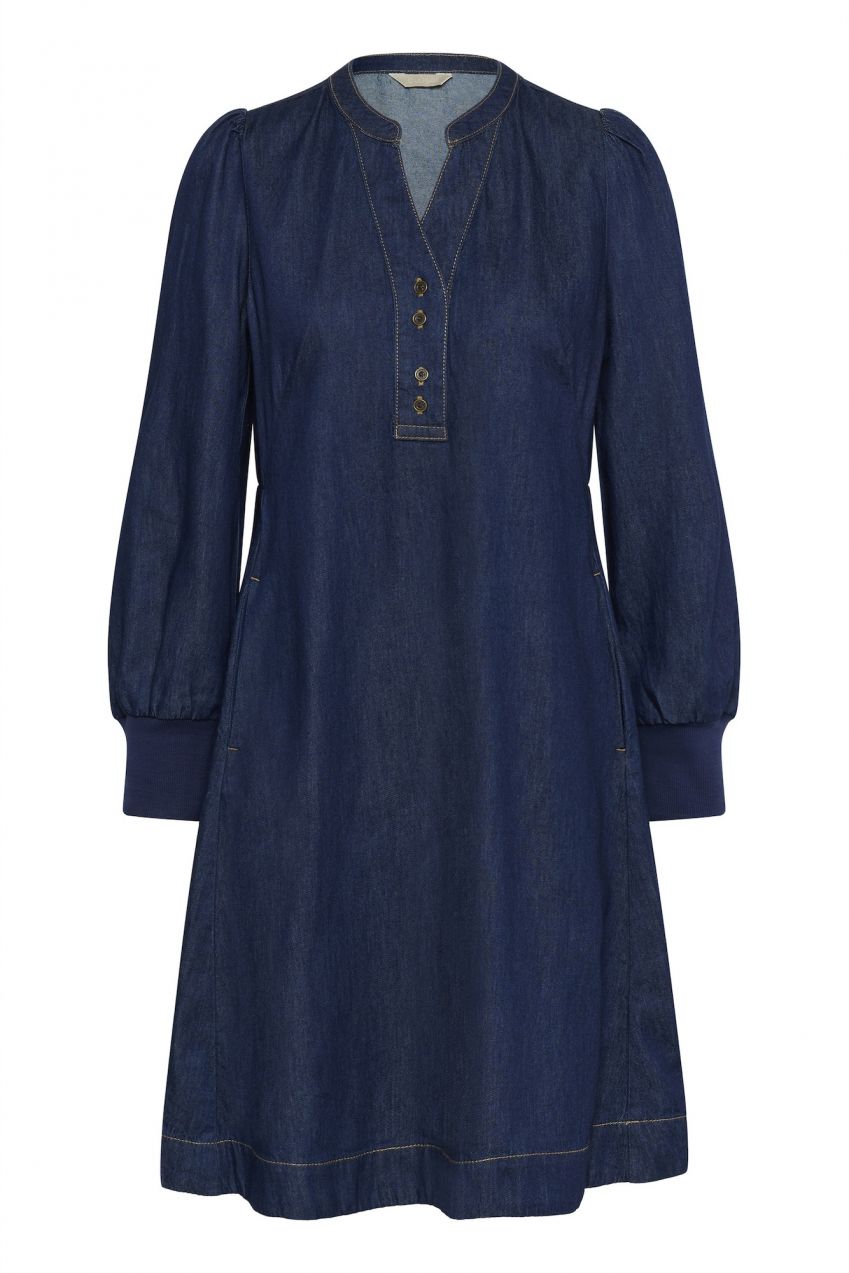 CULTURE Košeľové šaty  modrá denim