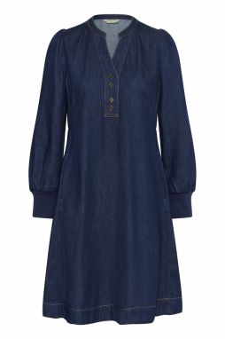 CULTURE Košeľové šaty  modrá denim