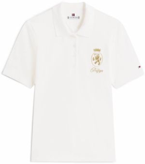 TOMMY HILFIGER Tričko  zlatá / biela