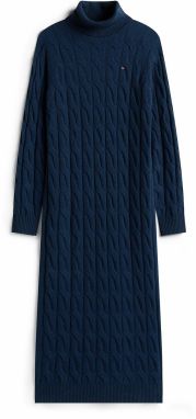 TOMMY HILFIGER Pletené šaty  tmavomodrá