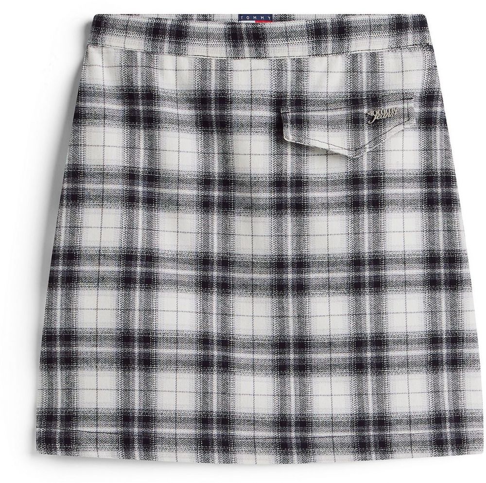 Tommy Jeans Sukňa  čierna / biela