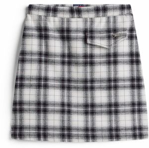Tommy Jeans Sukňa  čierna / biela
