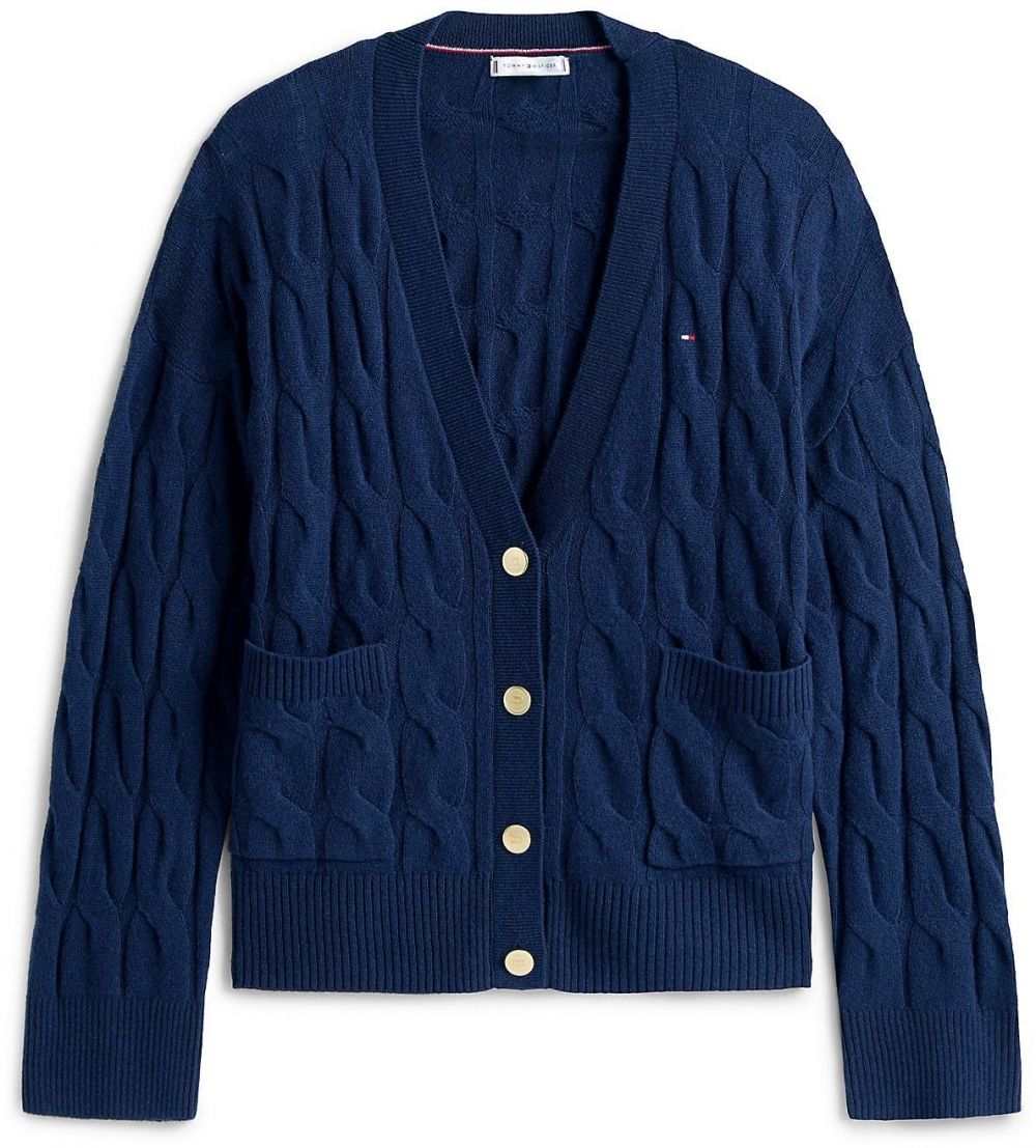 TOMMY HILFIGER Kardigán  námornícka modrá