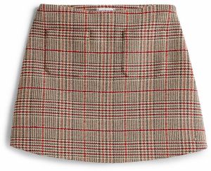 TOMMY HILFIGER Sukňa  hnedá / tmavošedá / červená / čierna