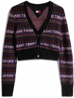 Tommy Jeans Kardigán  fialová / ružová / čierna