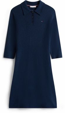 TOMMY HILFIGER Pletené šaty  tmavomodrá