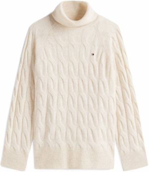 TOMMY HILFIGER Sveter  krémová / námornícka modrá / červená / biela