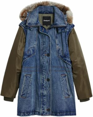 Desigual Prechodná parka  modrá / zelená