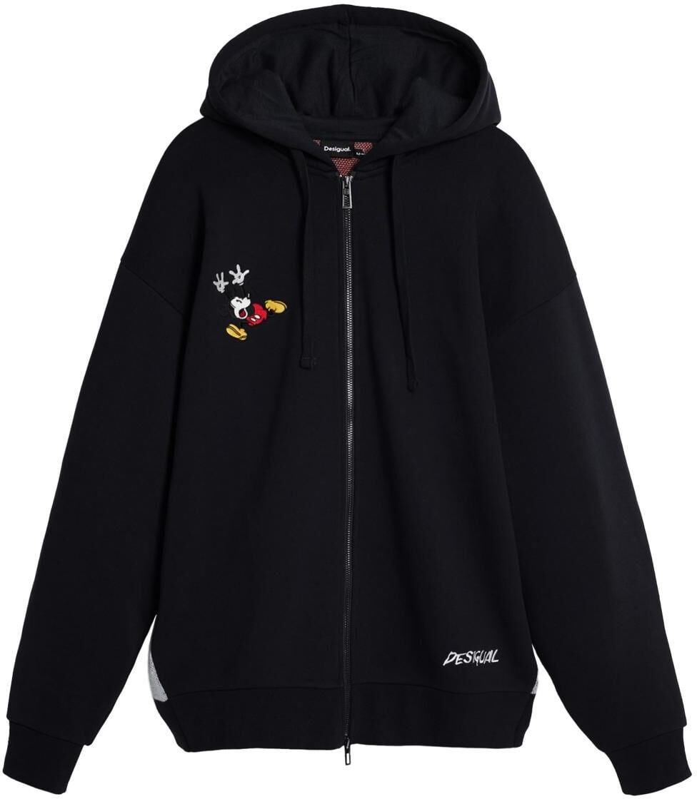 Desigual Tepláková bunda 'Mickey Mouse'  žltá / červená / čierna / biela