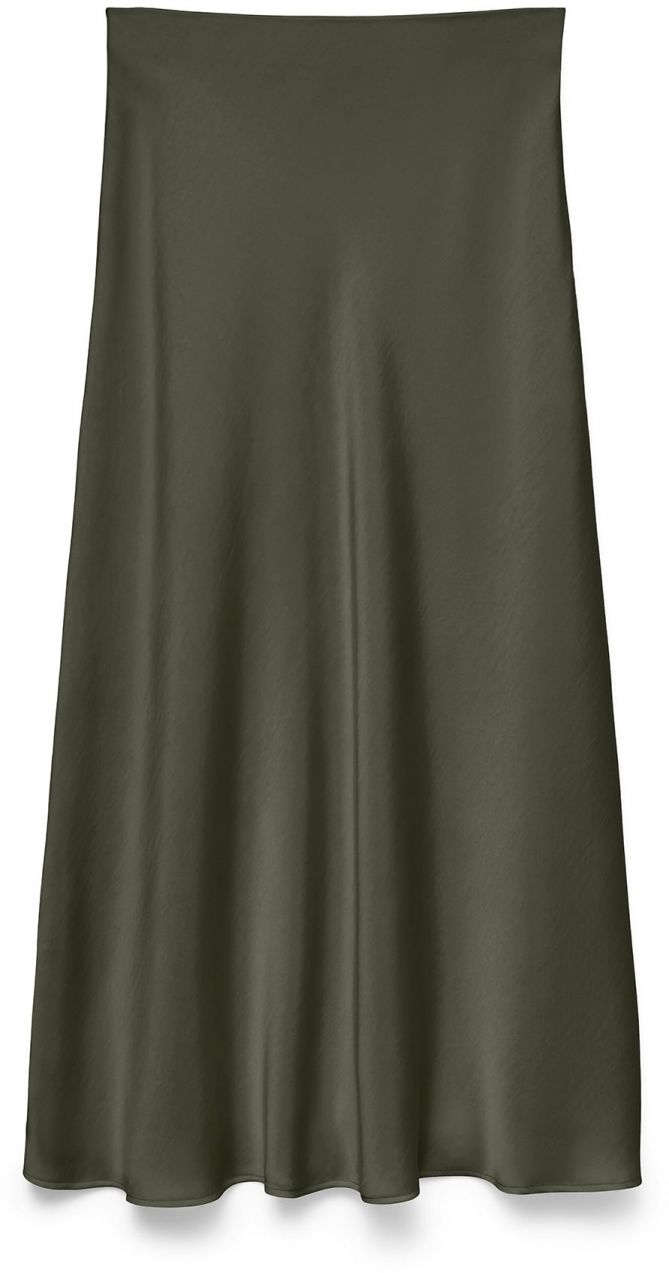 VERO MODA Sukňa  tmavozelená