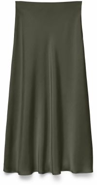 VERO MODA Sukňa  tmavozelená