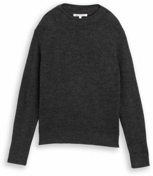TOM TAILOR DENIM Sveter  antracitová