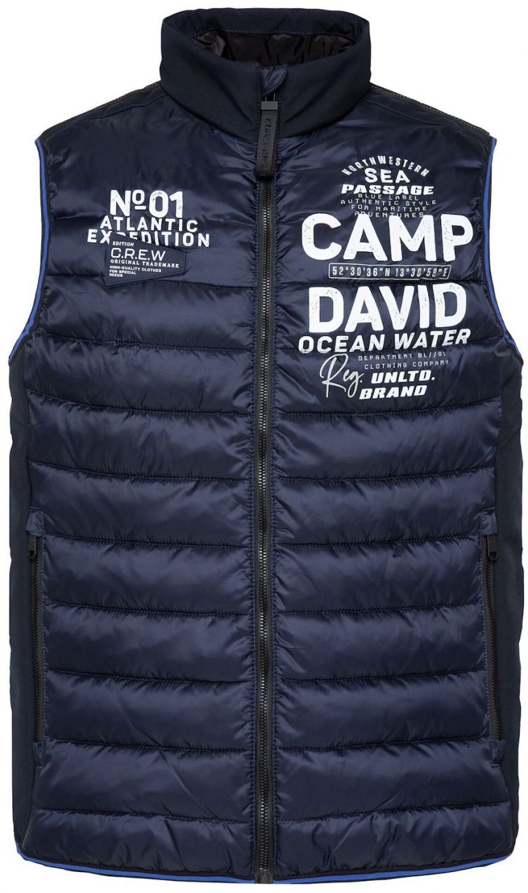 CAMP DAVID Vesta  námornícka modrá / biela