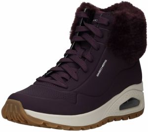 SKECHERS Šnurovacie členkové čižmy  vínovo červená