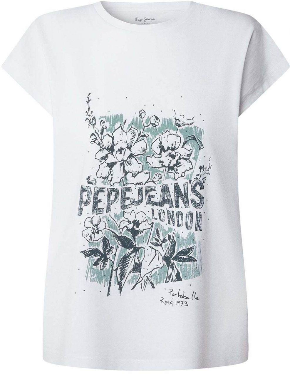 Pepe Jeans Tričko  zelená / biela