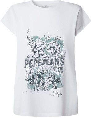 Pepe Jeans Tričko  zelená / biela