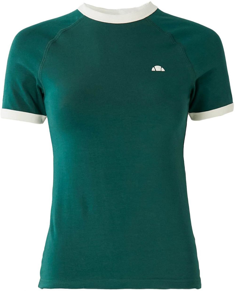 ELLESSE Tričko 'Etchemin'  tmavozelená / biela