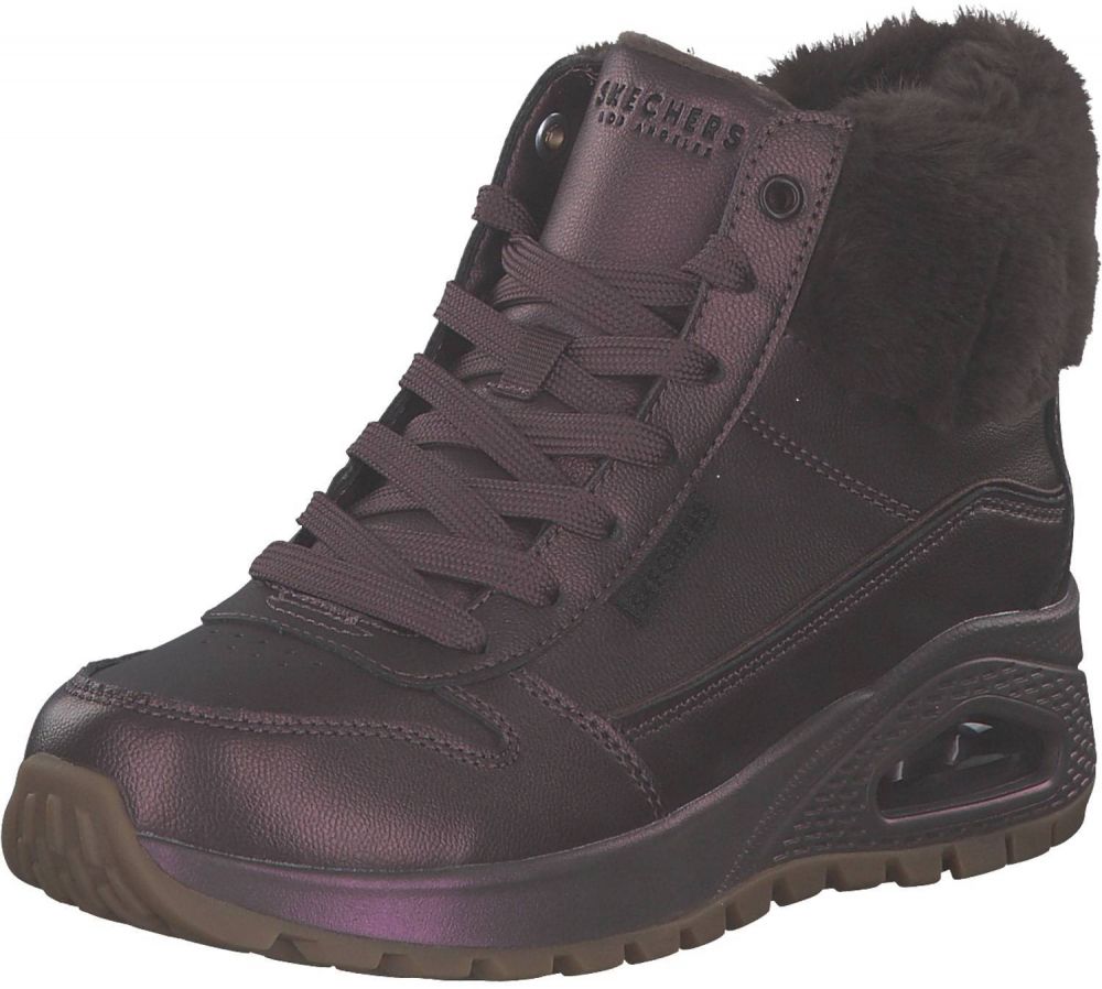 SKECHERS Šnurovacie členkové čižmy 'UNO RUGGED'  baklažánová