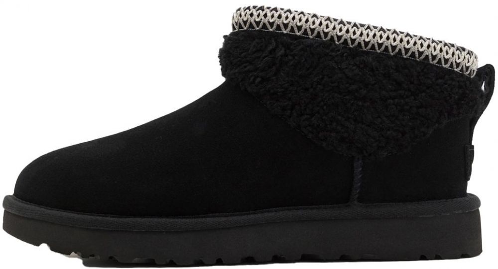 UGG Nízke čižmy 'Classic Ultra Mini Maxi Curly'  čierna