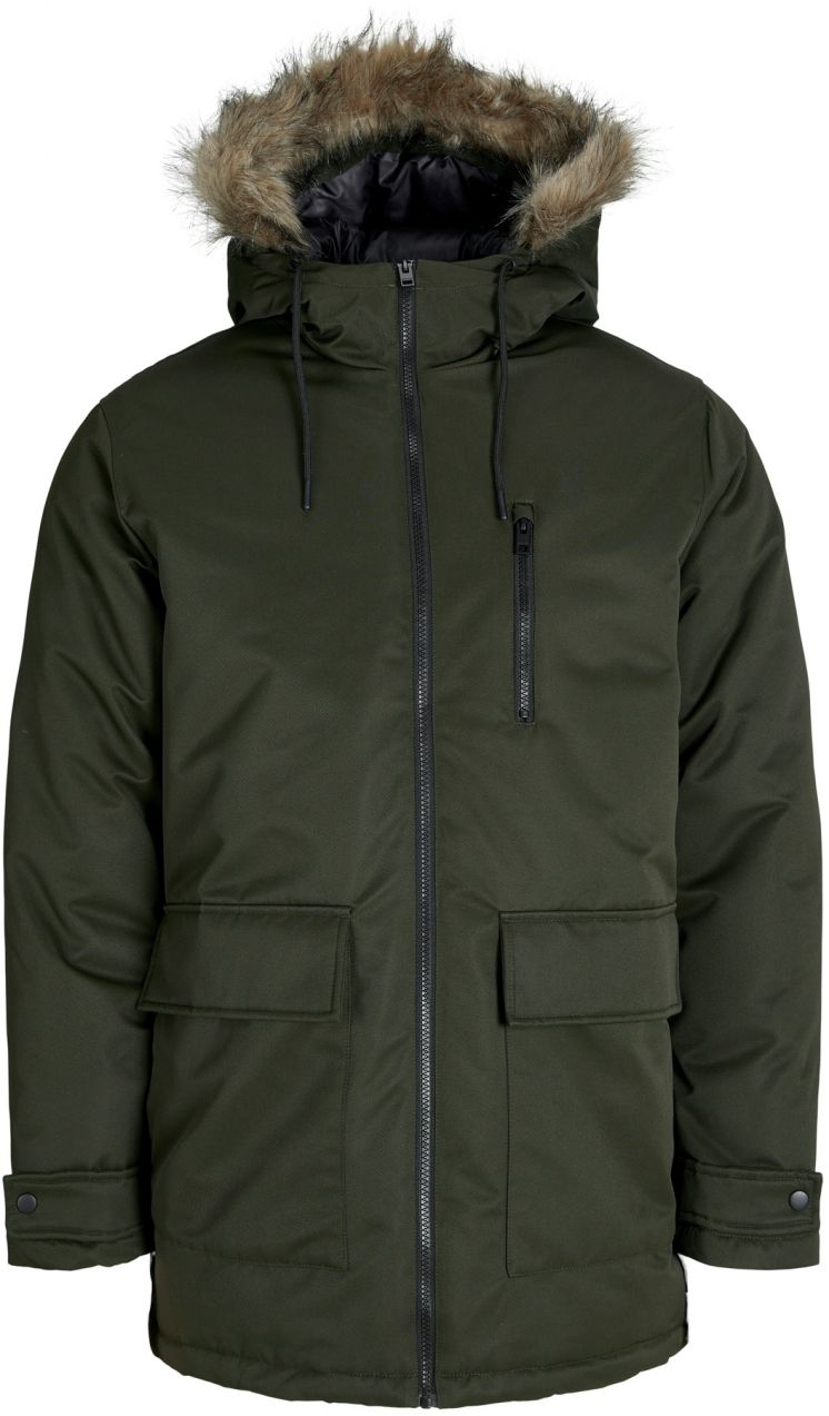 JACK & JONES Zimná parka 'JJCHARLIE'  tmavozelená