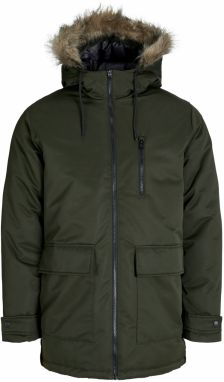 JACK & JONES Zimná parka 'JJCHARLIE'  tmavozelená
