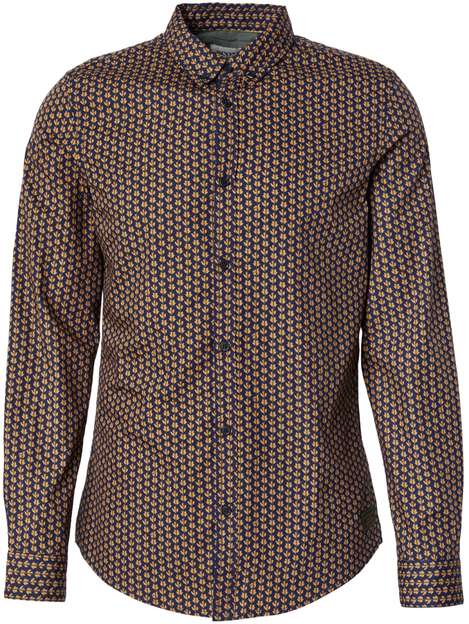 SCOTCH & SODA Košeľa  námornícka modrá / svetlohnedá / tmavozelená