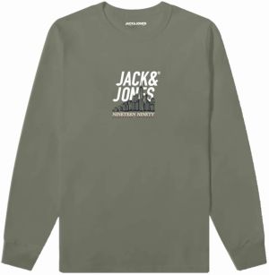 JACK & JONES Tričko 'JORYORK'  námornícka modrá / nefritová / biela