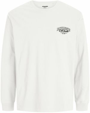 JACK & JONES Tričko 'JJMAKOTO'  čierna / biela