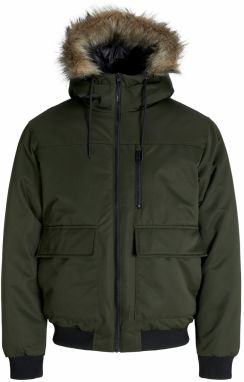 JACK & JONES Zimná bunda 'JJCHARLIE'  tmavozelená