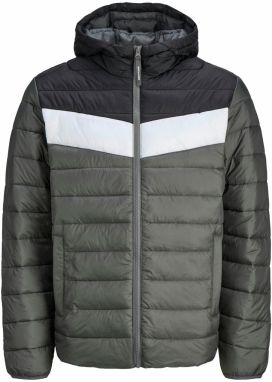 JACK & JONES Prechodná bunda 'JJWEST'  sivá / čierna / biela