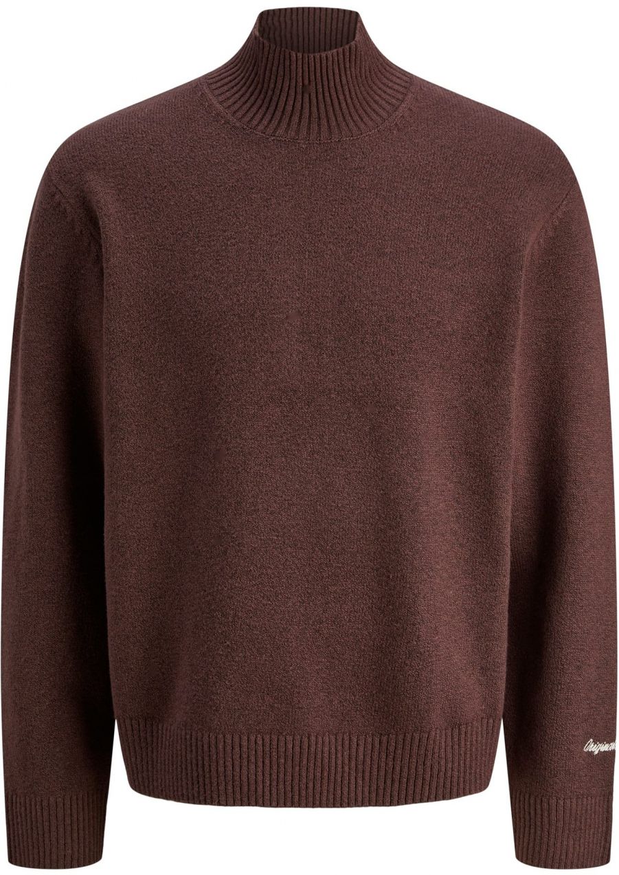 JACK & JONES Sveter 'JORNORREBRO'  tmavočervená