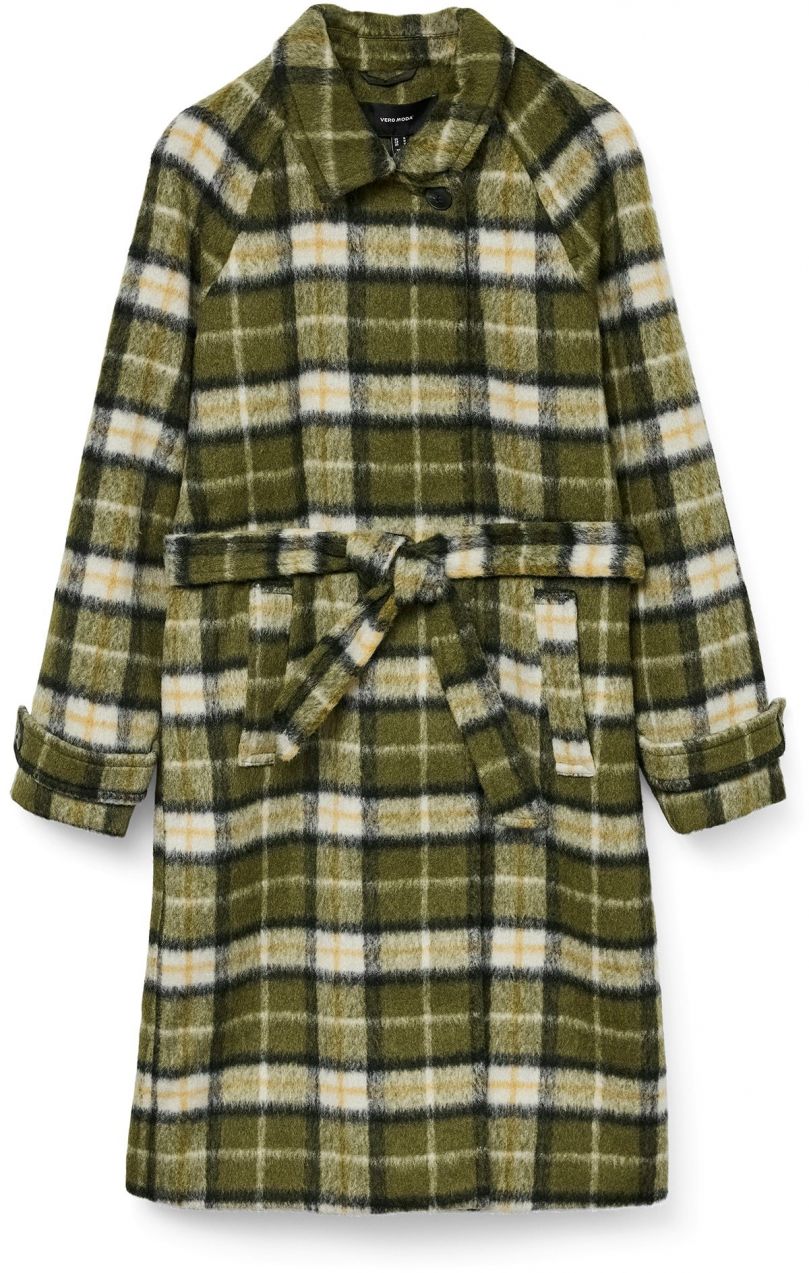 VERO MODA Prechodný kabát  olivová / čierna / biela