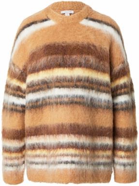 TOPSHOP Sveter 'HALEY'  farba ťavej srsti / hnedá / čierna / šedobiela