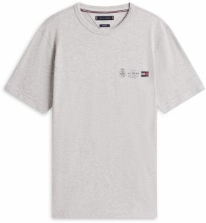 TOMMY HILFIGER Tričko  námornícka modrá / sivá / červená
