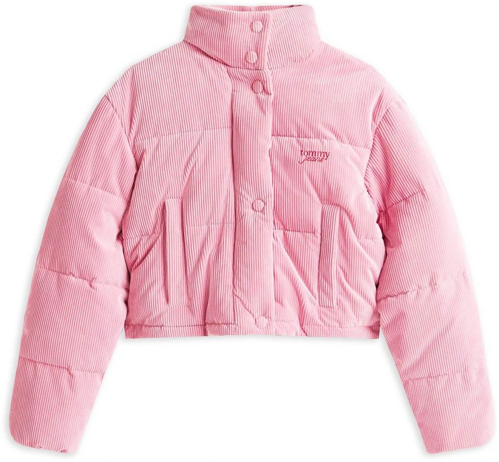 Tommy Jeans Prechodná bunda  purpurová / staroružová