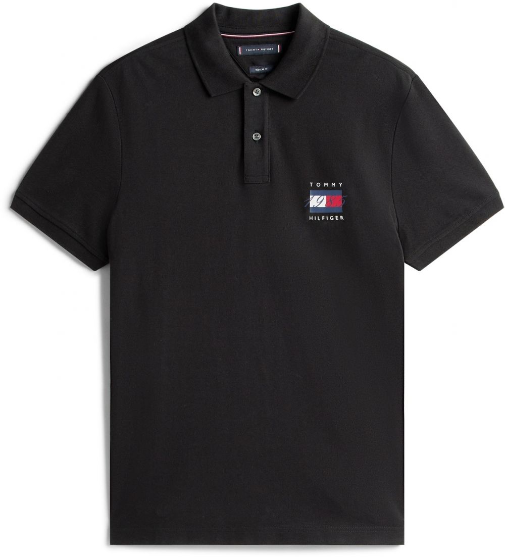 TOMMY HILFIGER Tričko  námornícka modrá / čierna / biela