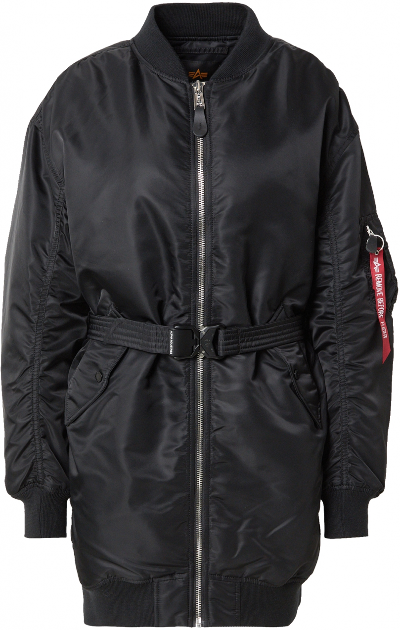 ALPHA INDUSTRIES Prechodný kabát 'MA-1'  čierna