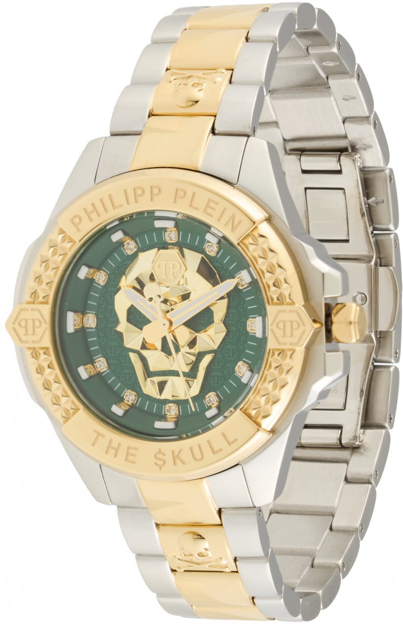 Philipp Plein Analógové hodinky  zlatá / zelená / strieborná