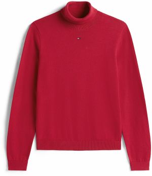 Tommy Jeans Sveter  tmavočervená