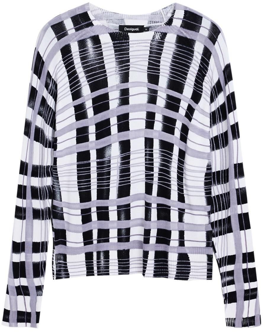 Desigual Sveter 'Mikado'  orgovánová / čierna / biela