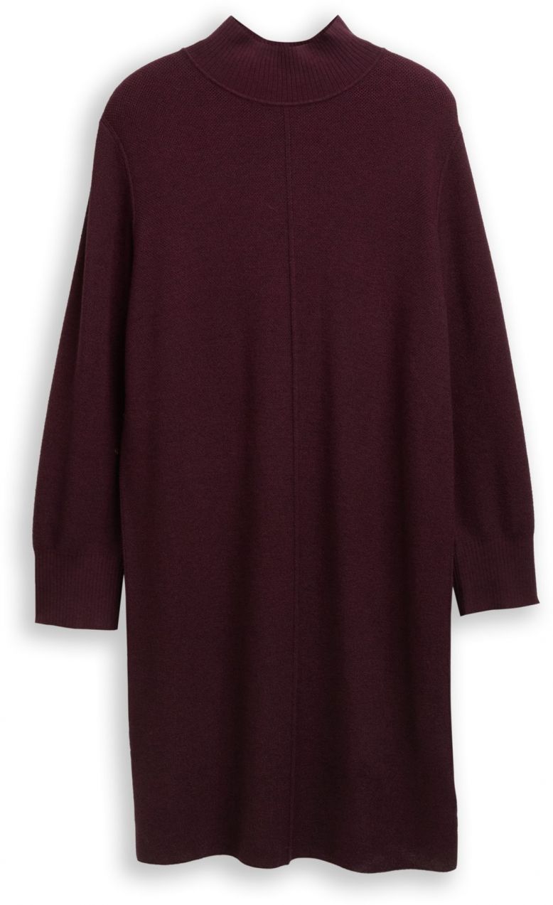 Tom Tailor Women + Pletené šaty  vínovo červená