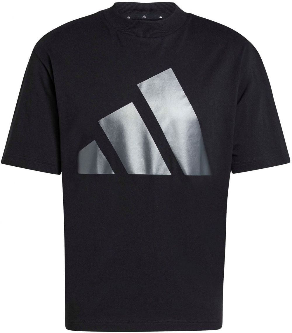ADIDAS SPORTSWEAR Funkčné tričko 'ESS'  čierna / strieborná