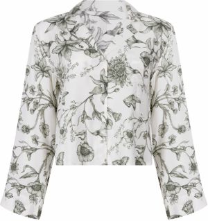Hunkemöller Tričká na spanie  zelená / čierna / biela